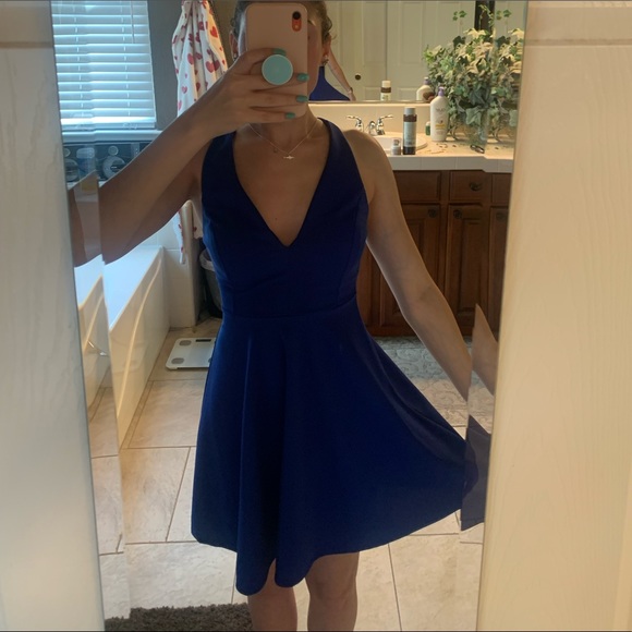Charlotte Russe Sleeveless Royal Blue Dress - Picture 5 of 5